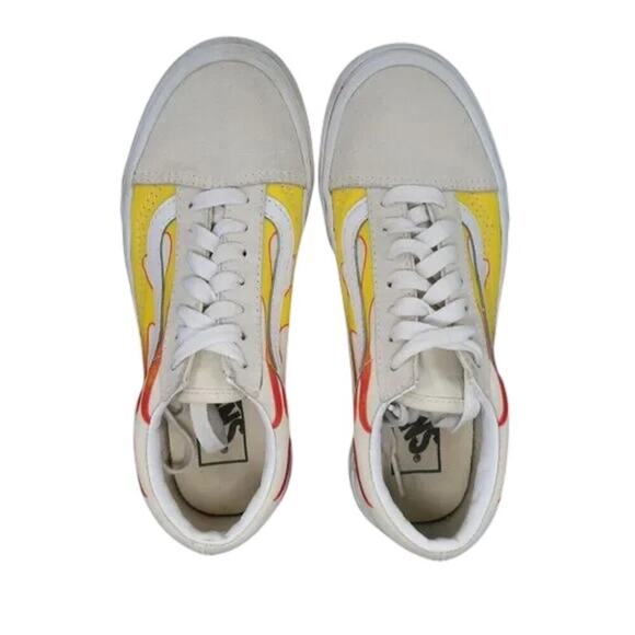 Vans Shoes Womens 5.5 Sneakers Old Skool Flames Skate Casual Street Style Active - Picture 8 of 12